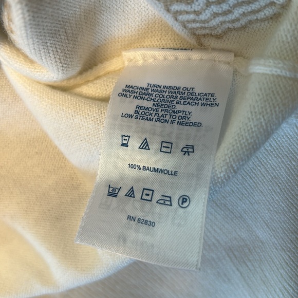 Lands End Cardigan. 3X. Cream with golden sequin stripes. - Picture 11 of 11